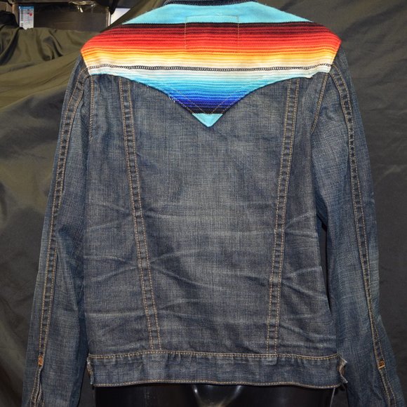 True Religion - Johnny Baja Western - Button Front Denim Jacket - Size M - Picture 8 of 14
